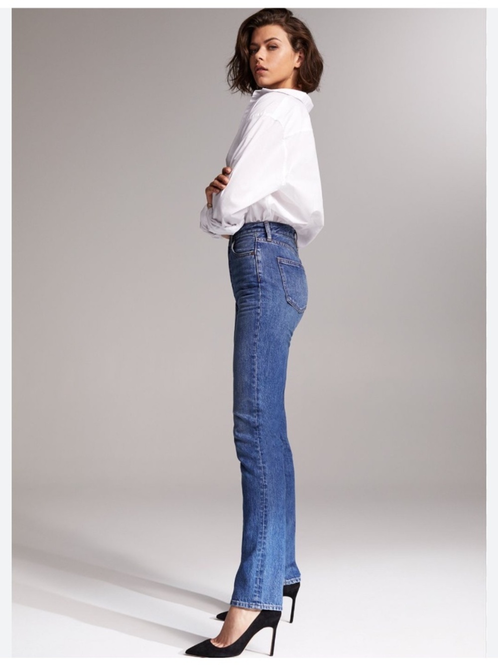 Aritzia Denim Forum Nina Stovepipe Straight Leg 26